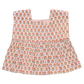 Kamari Top, Pink Prairie Block Print
