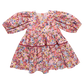 Maribelle Dress, Burgundy Sketched Floral