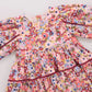 Maribelle Dress, Burgundy Sketched Floral