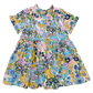 Autumn Dress, Blue Large Sketched Floral