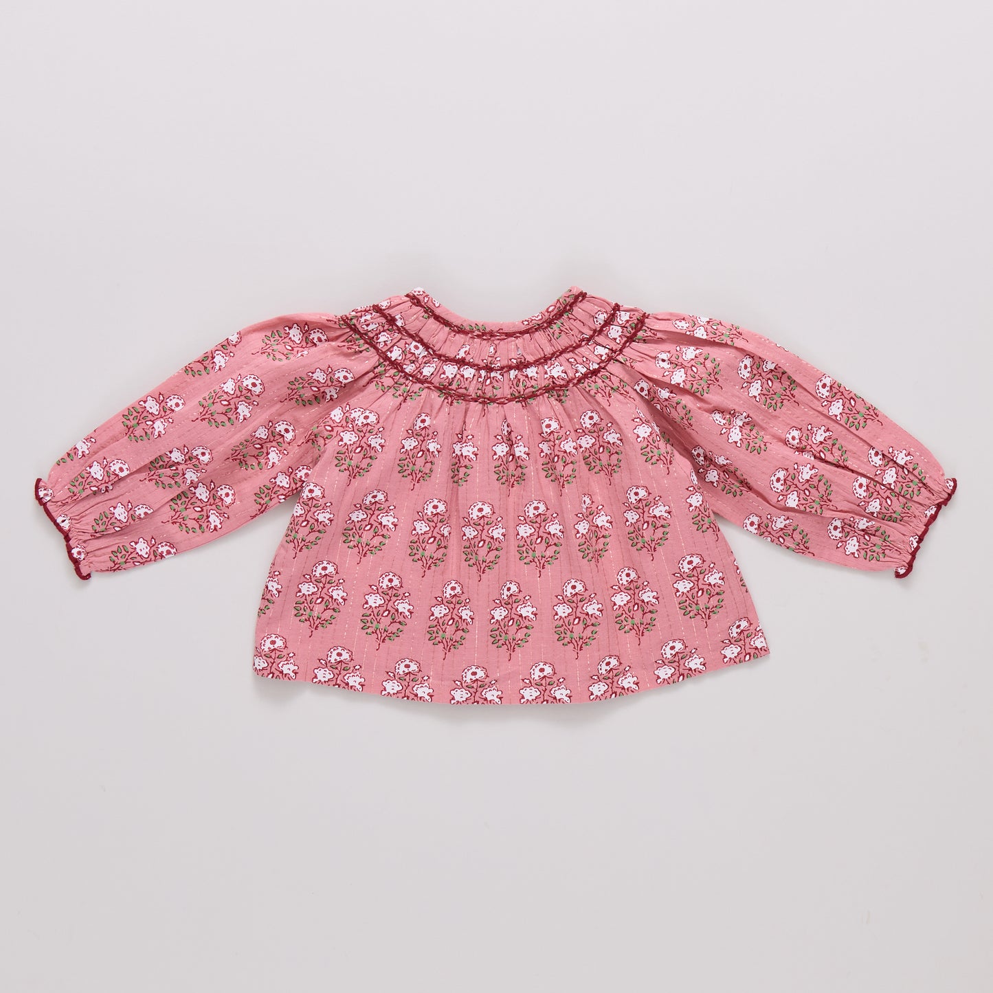 Ava Top, Pink Strawflower