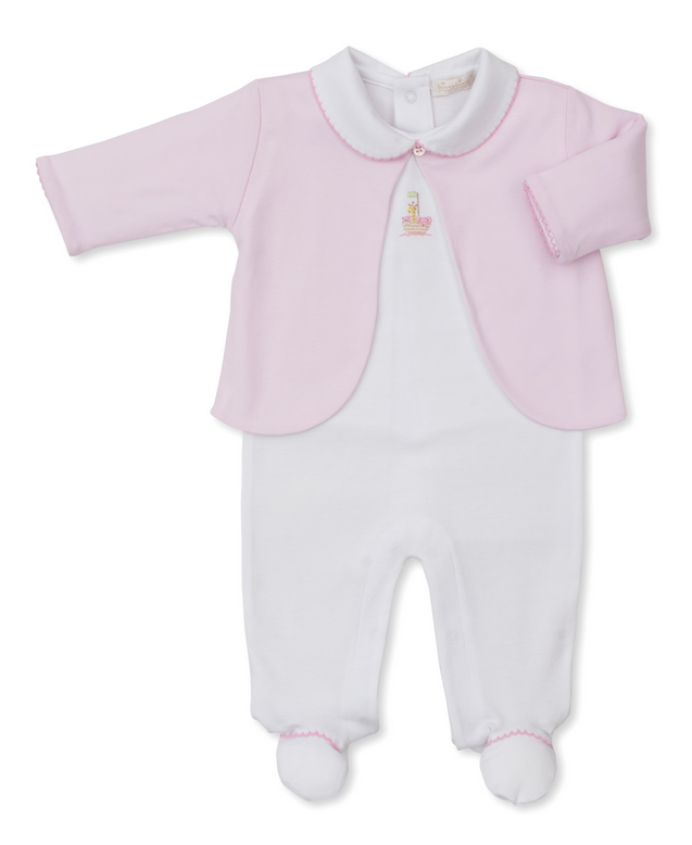Premier Footie w/Jacket Set, Noah's Ark, Pink