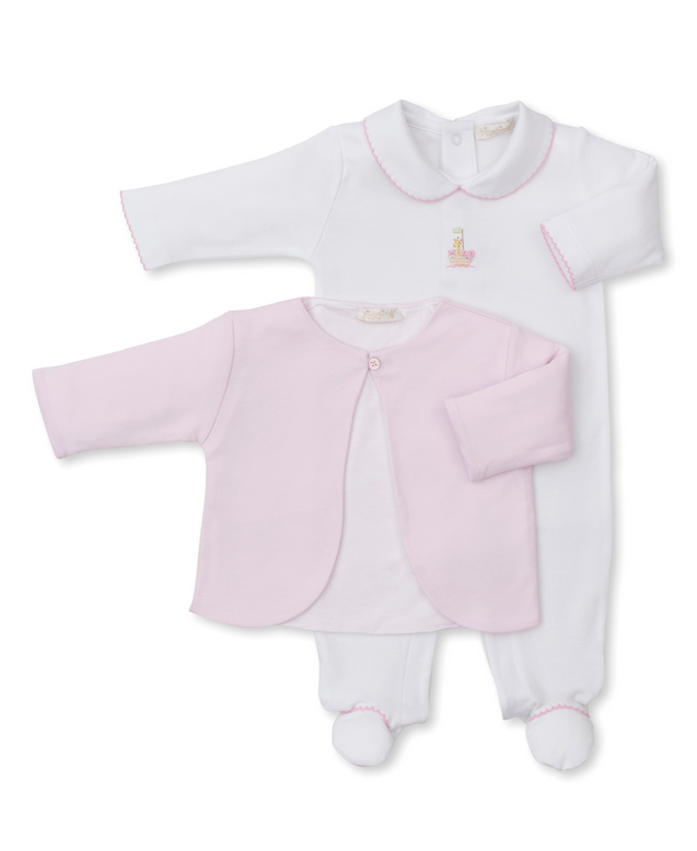 Premier Footie w/Jacket Set, Noah's Ark, Pink