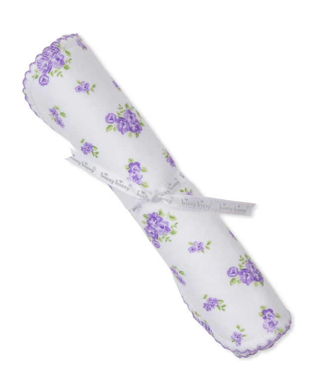 Burp Cloth, Roses and Blooms, Lilac