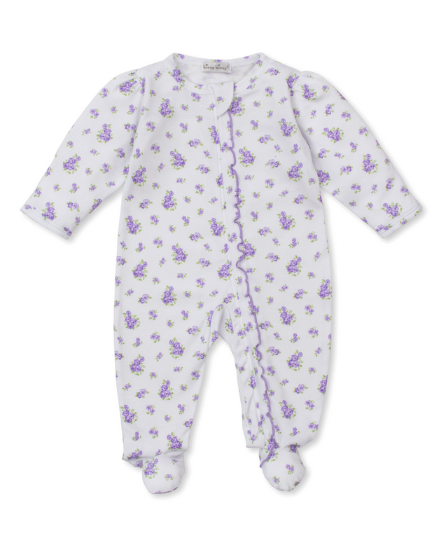 Footie w/zip, Roses and Blooms, Lilac