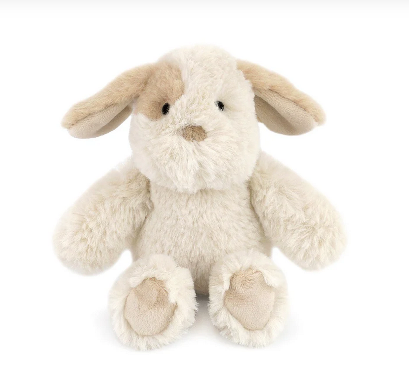 Tan Puppy Plush Rattle