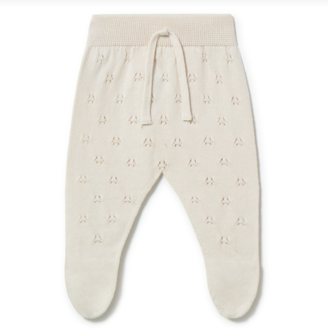 Kia Knit Footie, Cream