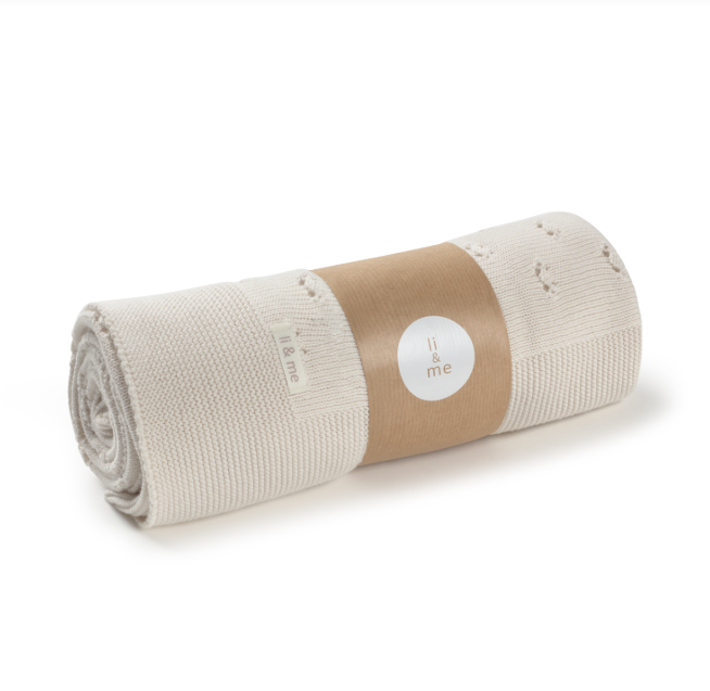 Guiui Knit Blanket, Cream