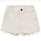 Scalloped Shorts, Ivory