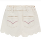 Scalloped Shorts, Ivory