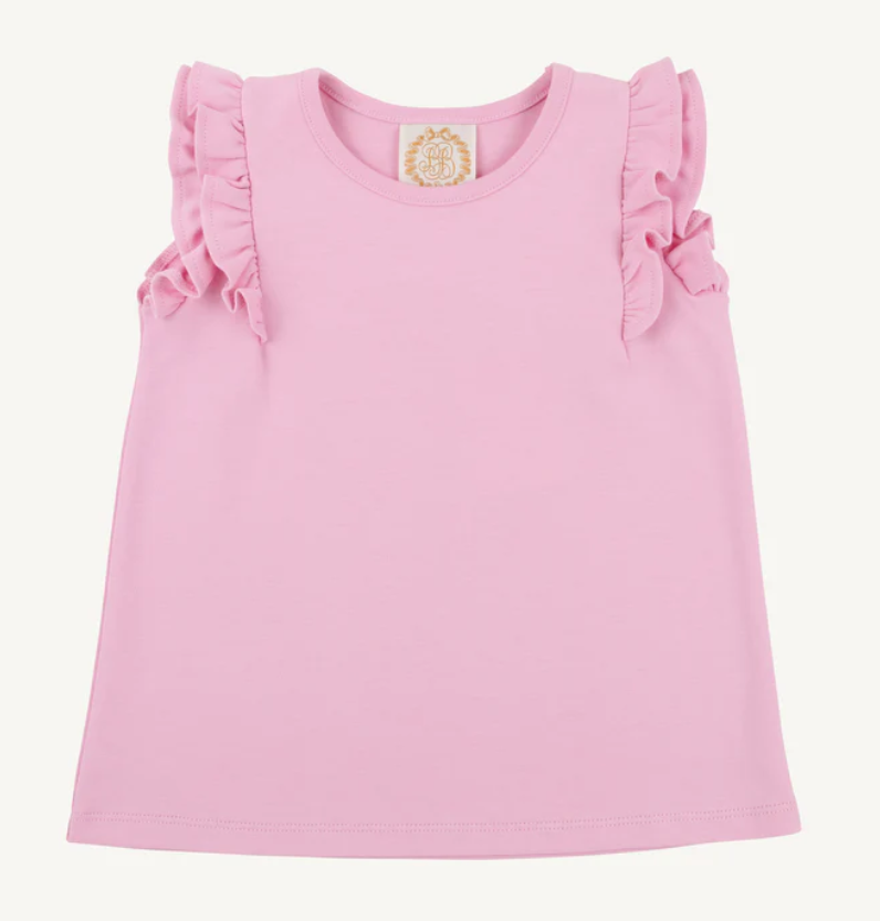 Ruehling Ruffle Top, Pier Party Pink