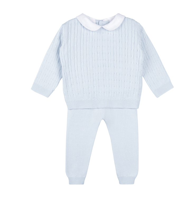 Peter Pan Cable Knit Set, Blue