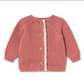 Salma Knit Lace Cardigan, Berry