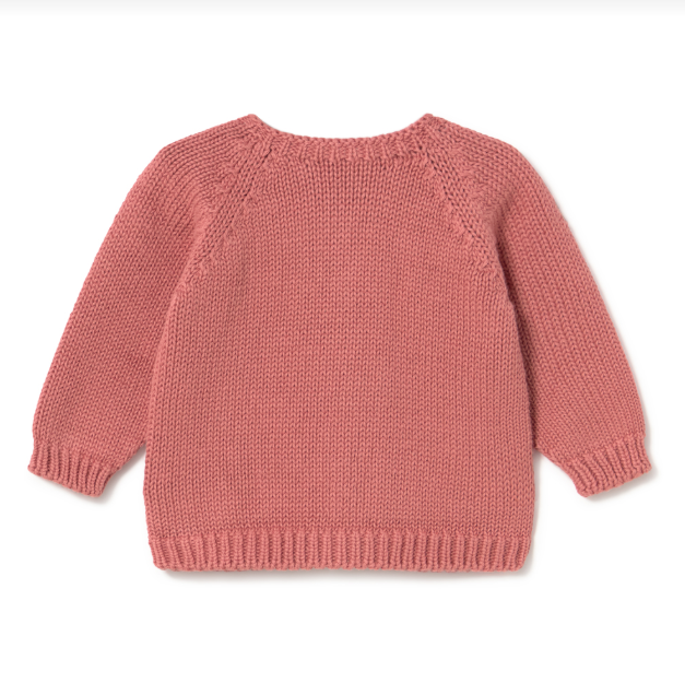 Salma Knit Lace Cardigan, Berry