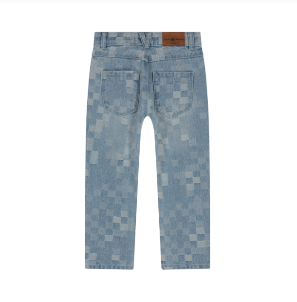Relaxed Fit Denim Pants, Light Blue