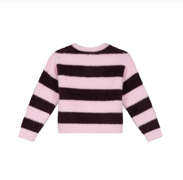 Striped Pullover, Wine Red/Pink