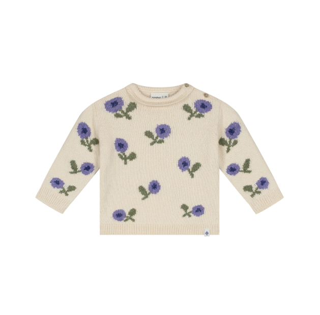Baby Pullover, Flowers on Cream