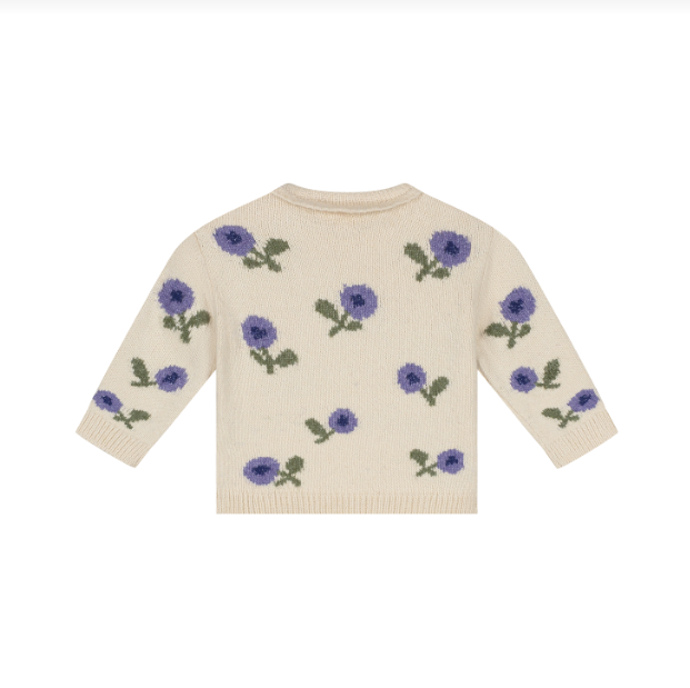 Baby Pullover, Flowers on Cream