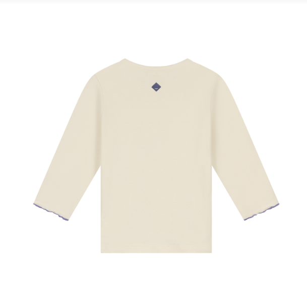 Baby L/S Shirt, Blueberry on Cream