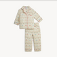 RightFit Pajama Set w/Piping, Traditional Christmas