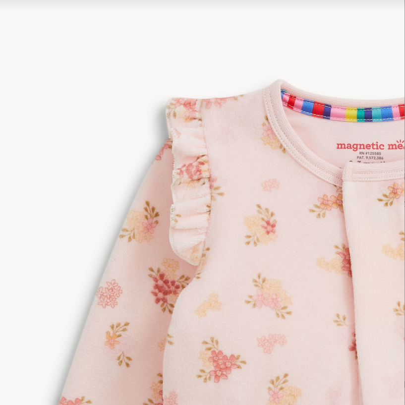 Velour Footie, Floral