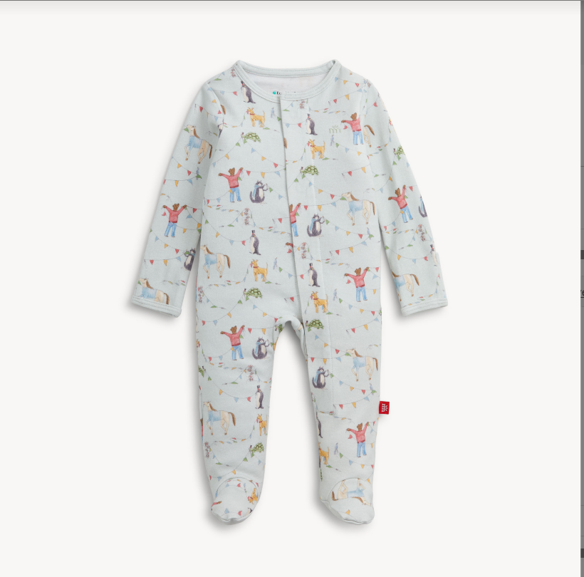 Organic Cotton Footie, Festival Friends