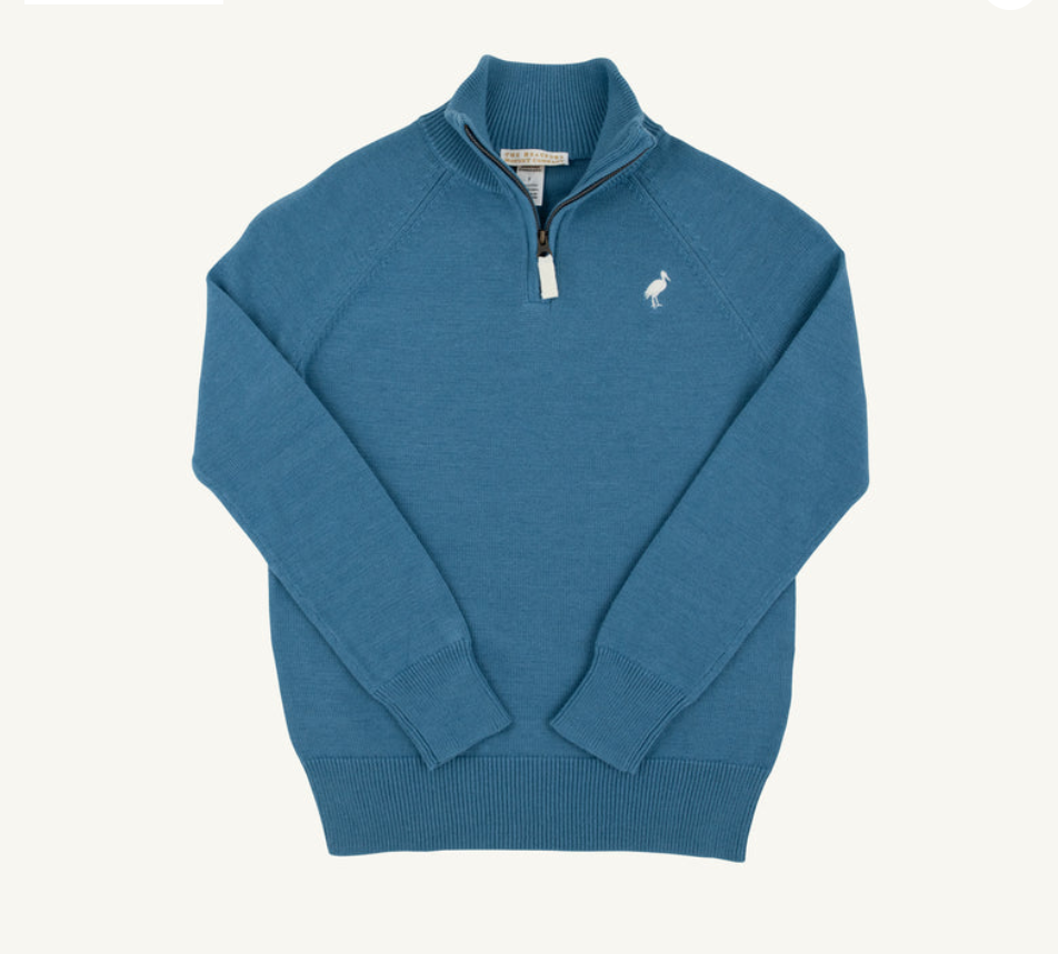 Hayden Half-Zip Sweater, Barnsley Blue