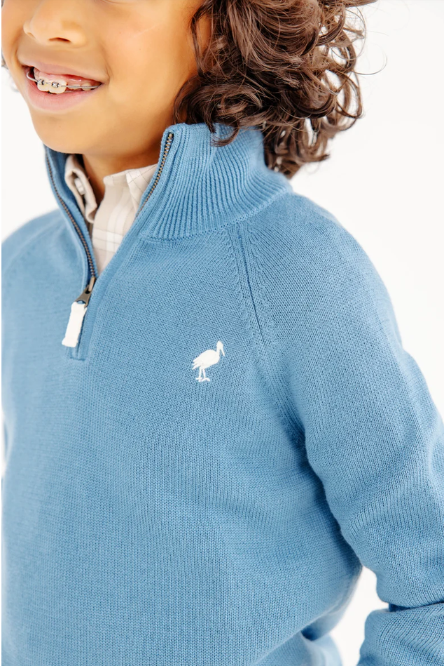 Hayden Half-Zip Sweater, Barnsley Blue