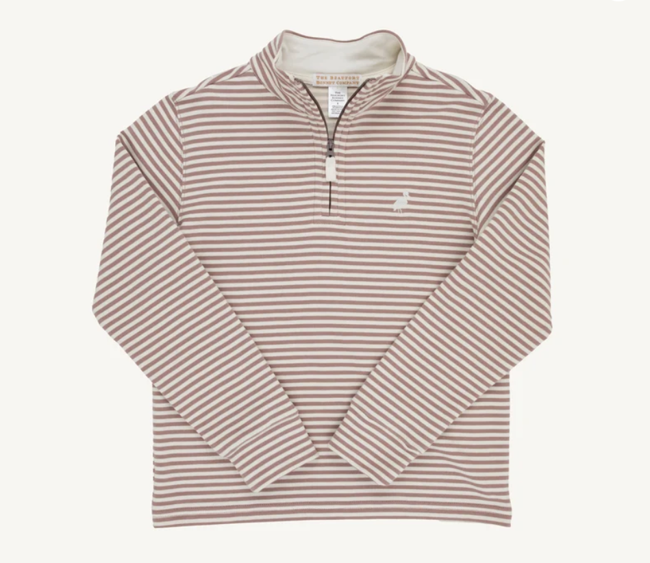 Hayword Half Zip, Gray Bay Brown/Palmetto Pearl Stripe