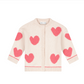 Heart Cardigan, Light Pink