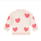 Heart Cardigan, Light Pink