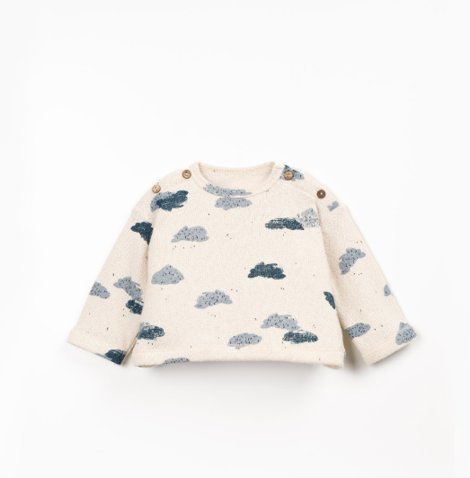 Jersey Sweater, Blue Clouds