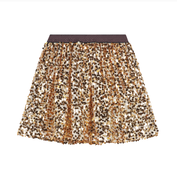 Skirt, Gold Sequin