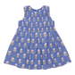 Sleeveless Waverly Dress, Periwinkle Small Bud