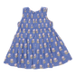 Sleeveless Waverly Dress, Periwinkle Small Bud