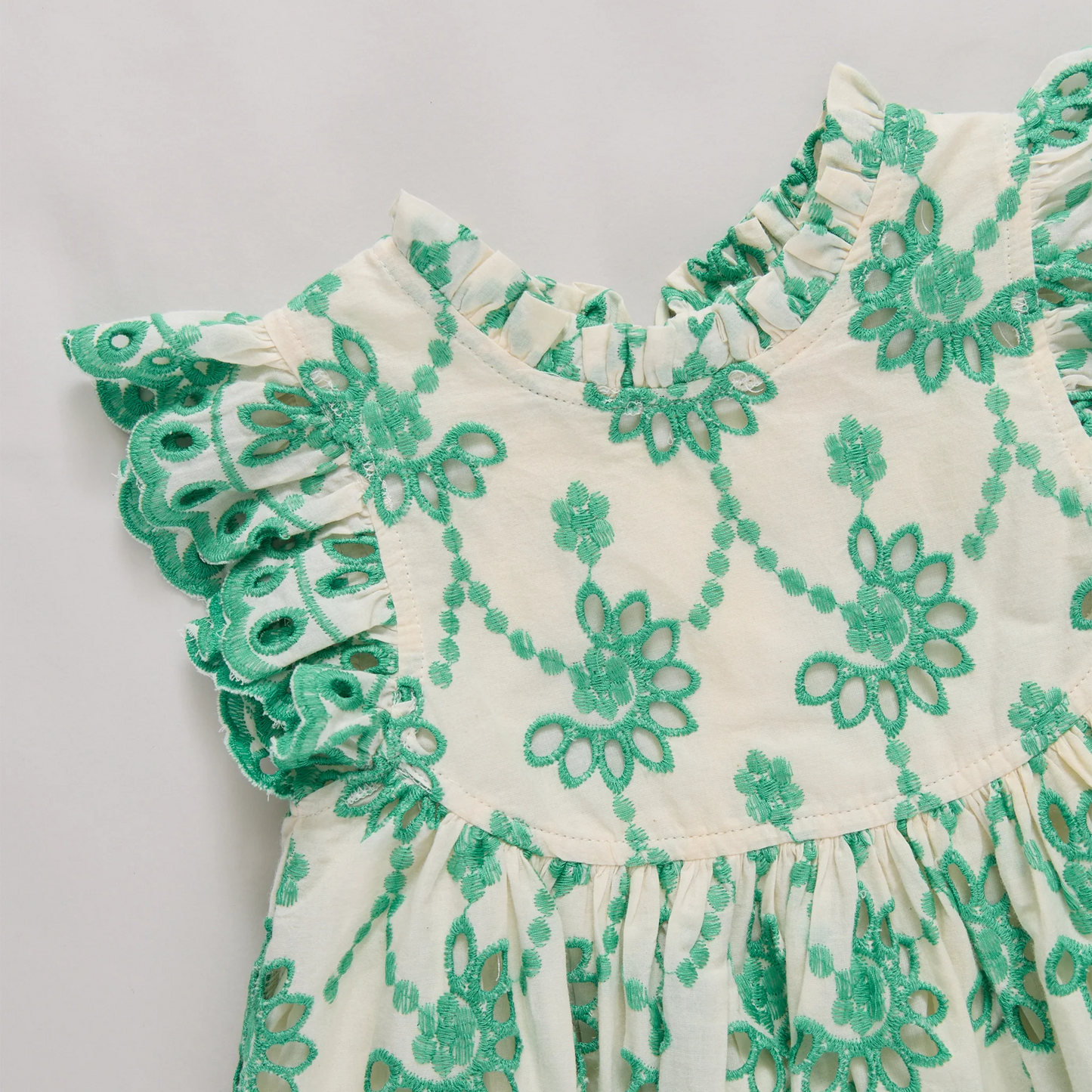 Cynthia Dress, Kelly Green Eyelet
