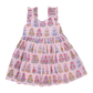 Via Dress, Small Pink Flowerette