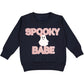 Spooky Babe Patch Halloween Sweatshirt, Black