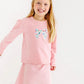 Puff Sleeve Cassidy Comfy Crewneck, Sandpearl Pink