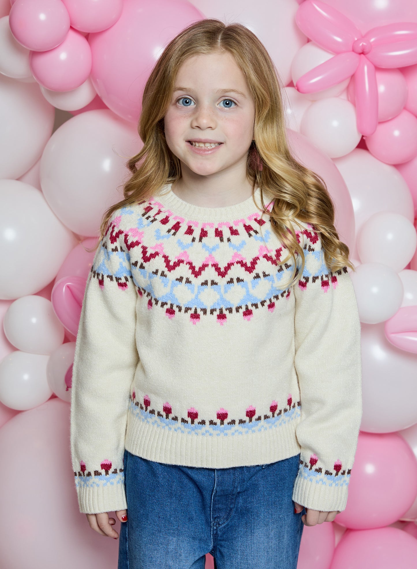 Fairisle Sweater, Cream