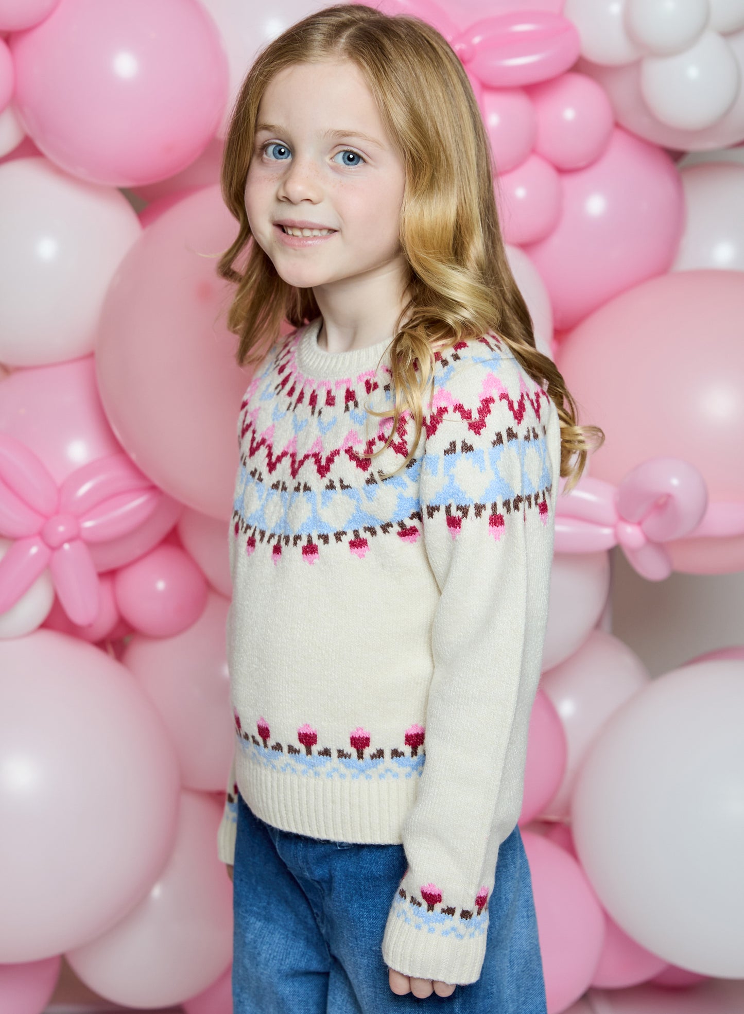 Fairisle Sweater, Cream