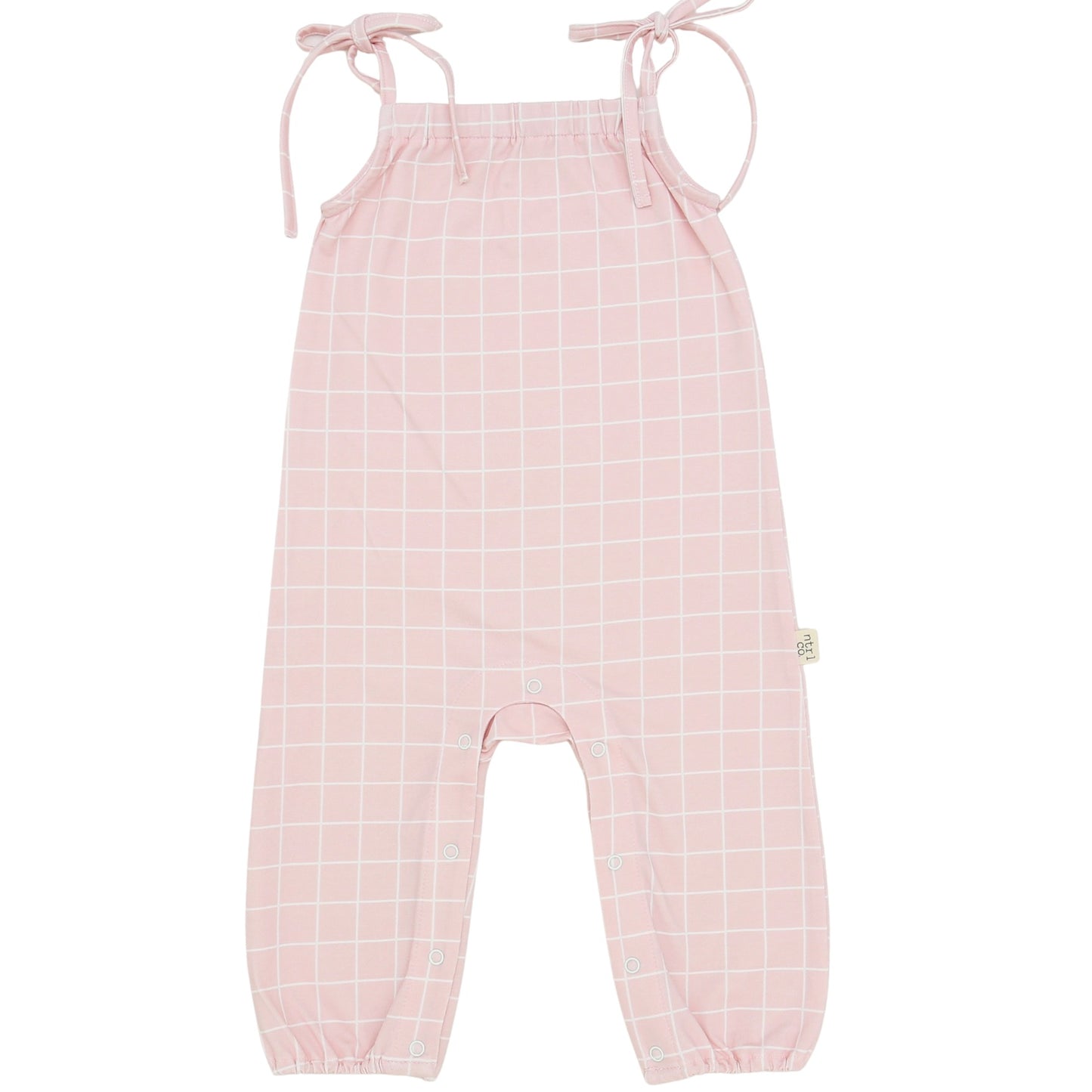 Tropical Ties Pants Romper, Ocean Grid