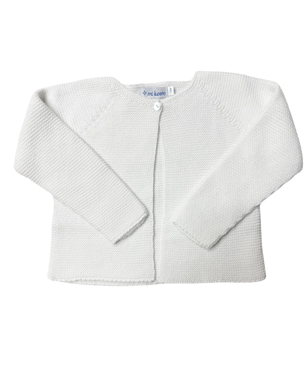 Single Button Cardigan, White