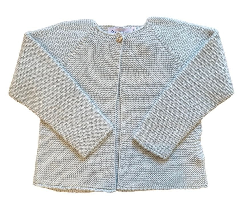 Single Button Cardigan, Light Blue