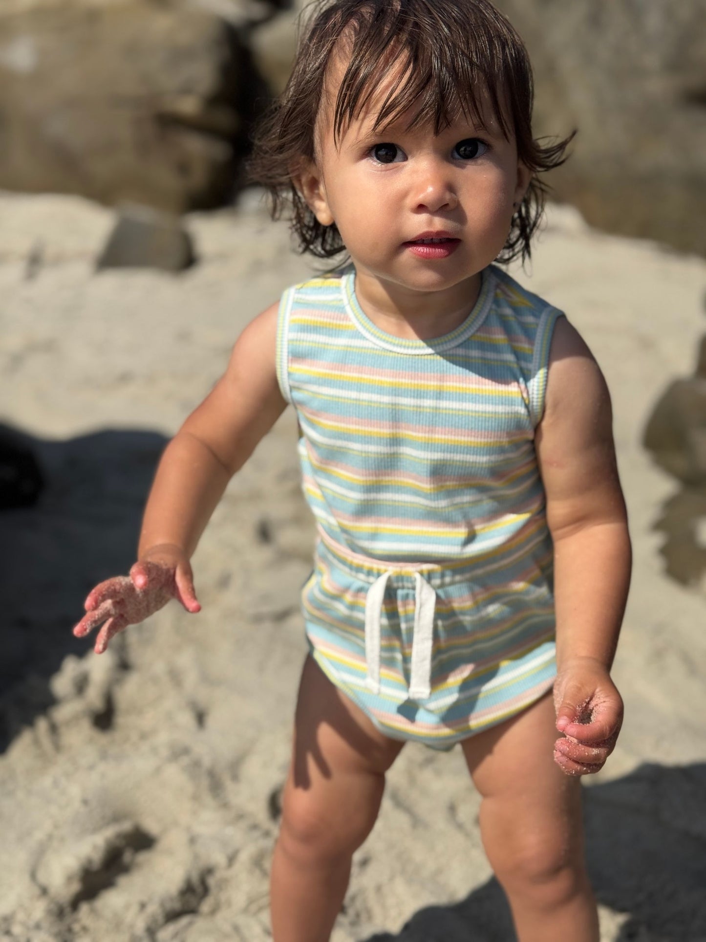 Maisie Bubble, Blue Multi Stripe