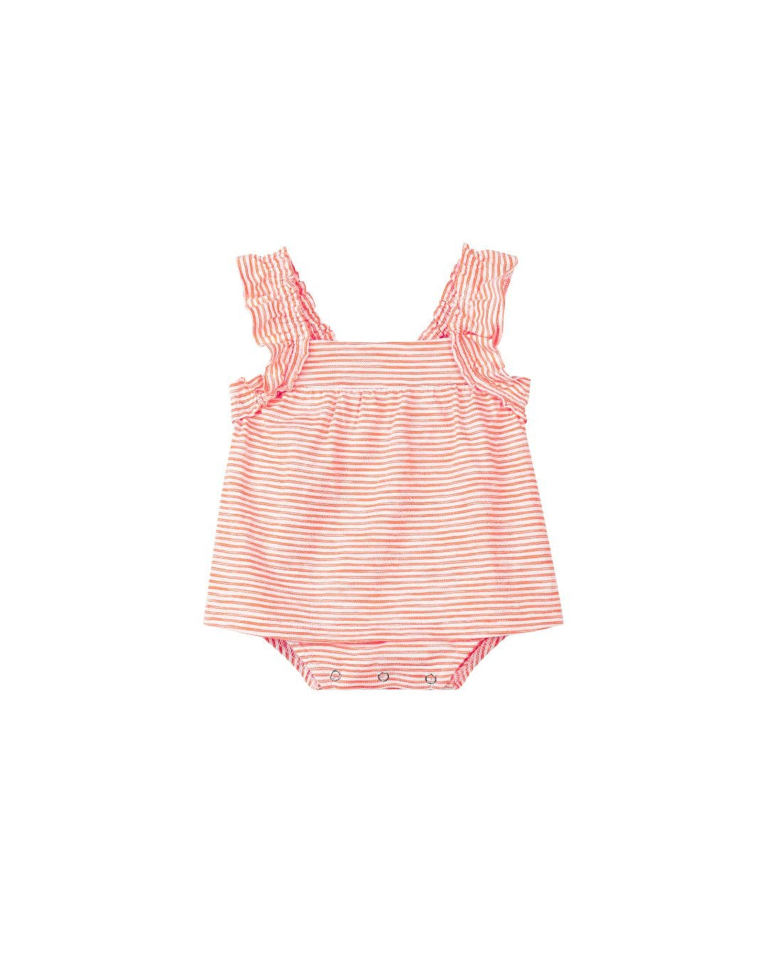 Maggie Onesie Dress, Red Stripe