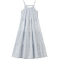 Sage Dress, Blue Stripe
