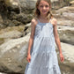 Sage Dress, Blue Stripe