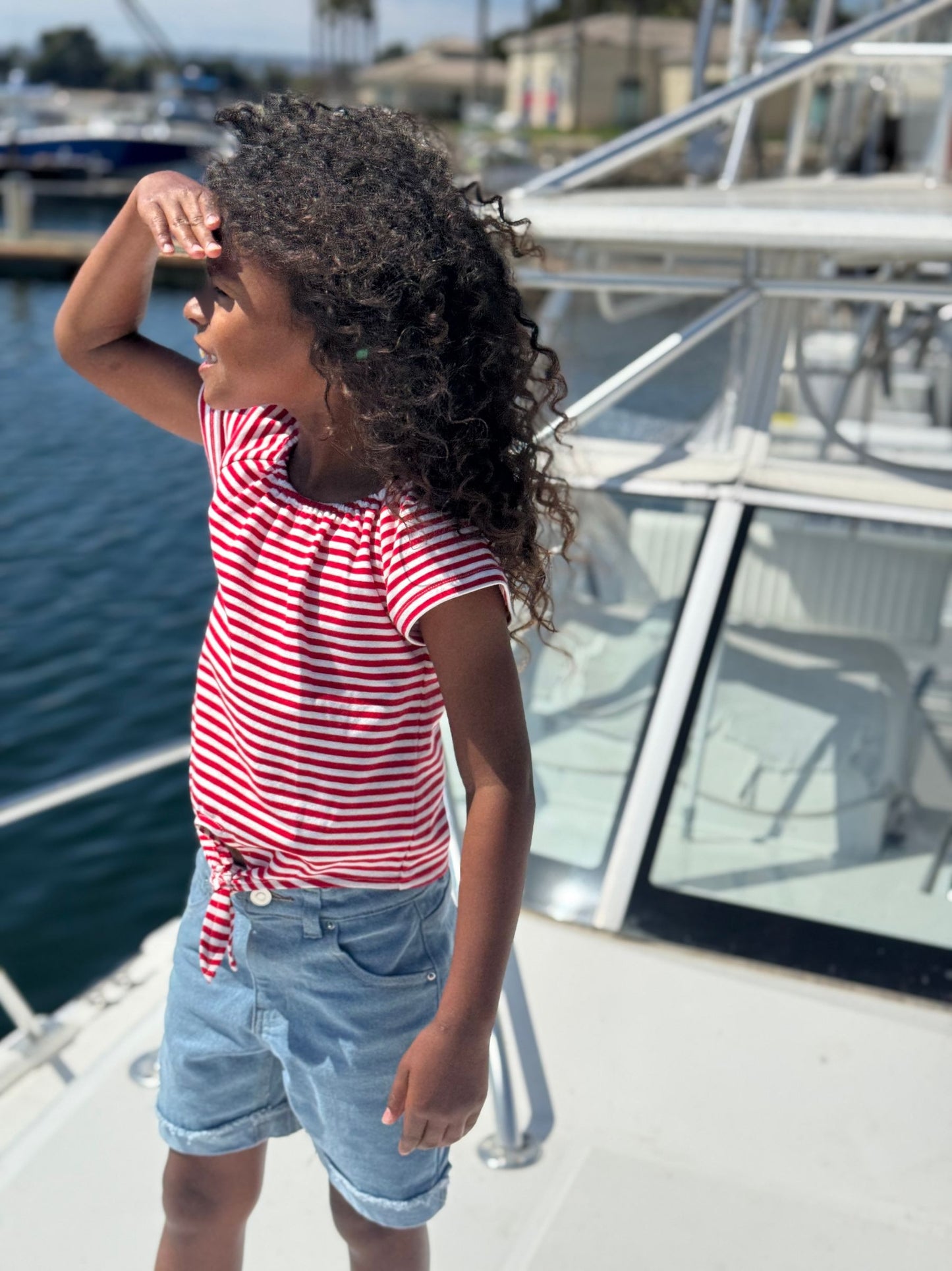 Esme Top, Red Stripe