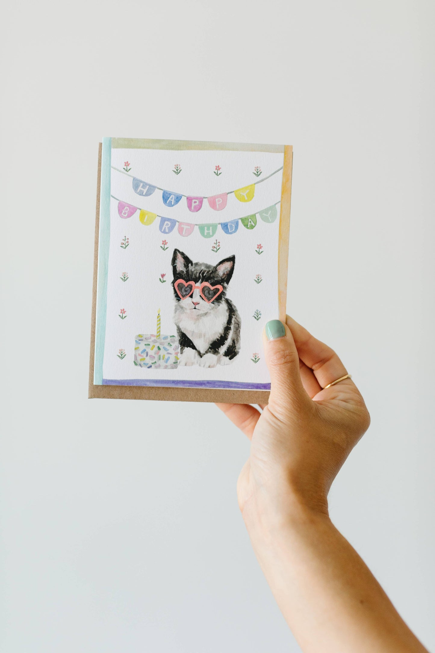 Birthday Cat Greeting Card